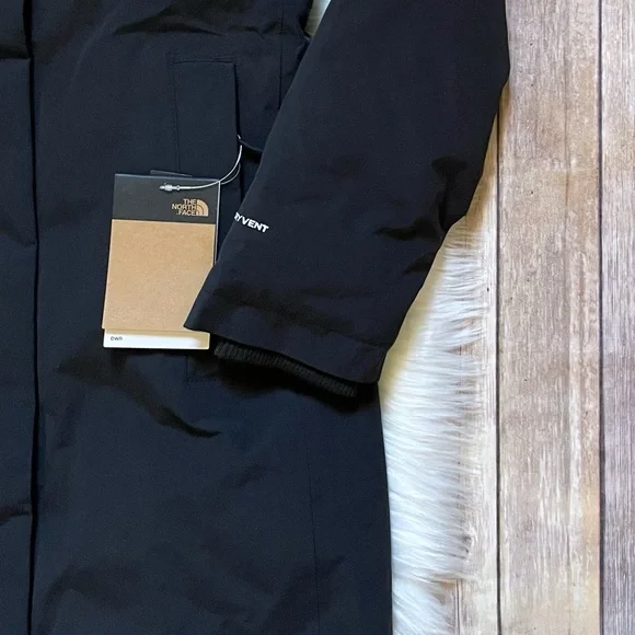 The North Face Women’s Arctic Parka Black Waterproof Coat - Picture 4 of 9